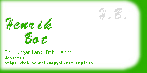 henrik bot business card